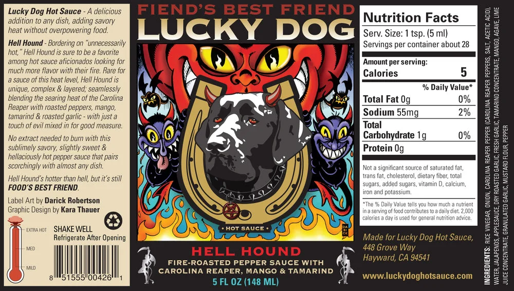 Lucky Dog Hot Sauce - Hell Hound